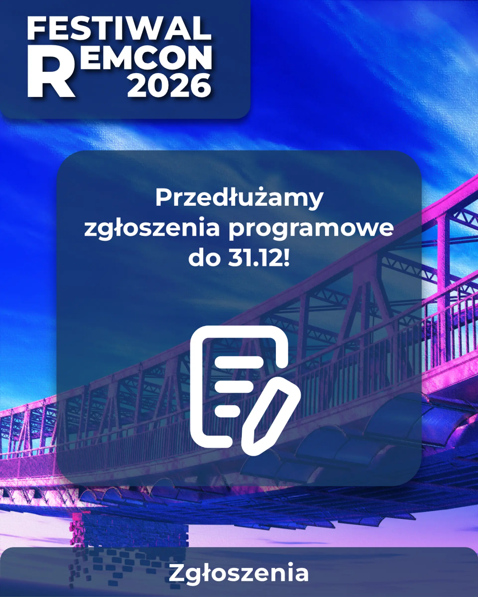 📝 PRZEDŁUŻAMY ZGŁOSZENIA PROGRAMOWE 📝